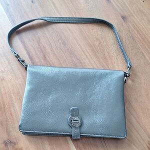 Tommy Hilfiger Metallic Gray Shoulder Bag